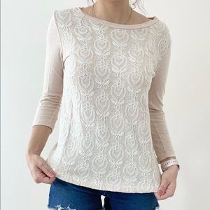 J.Crew light pink shirt with white front detail